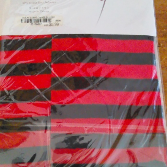 Leg Avenue Accessories Leg Avenue Stripe Thigh Highs Hose Red And Black Poshmark